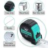 imageMr Pen Retractable Tape Measure 25 ft 2 Pack Sky Blue Steel Retractable Measuring Tape with FractionsTurquoise Blue