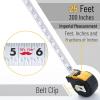 imageMr Pen Retractable Tape Measure 25 ft 2 Pack Sky Blue Steel Retractable Measuring Tape with FractionsYellow