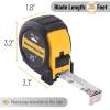 imageMr Pen Retractable Tape Measure 25 ft 2 Pack Sky Blue Steel Retractable Measuring Tape with FractionsYellow