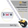 imageMr Pen Retractable Tape Measure 25 ft 2 Pack Sky Blue Steel Retractable Measuring Tape with FractionsYellow