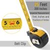 imageMr Pen Retractable Tape Measure 25 ft 2 Pack Sky Blue Steel Retractable Measuring Tape with FractionsYellowBlack