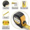 imageMr Pen Retractable Tape Measure 25 ft 2 Pack Sky Blue Steel Retractable Measuring Tape with FractionsYellowBlack