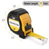 imageMr Pen Retractable Tape Measure 25 ft 2 Pack Sky Blue Steel Retractable Measuring Tape with FractionsYellowBlack