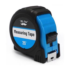 imageMr Pen Retractable Tape Measure 25 ft 2 Pack Sky Blue Steel Retractable Measuring Tape with FractionsLight Blue