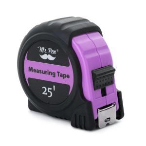 imageMr Pen Retractable Tape Measure 25 ft 2 Pack Sky Blue Steel Retractable Measuring Tape with FractionsPastel Purple
