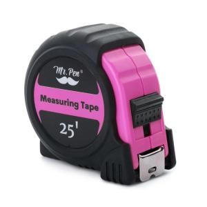 imageMr Pen Retractable Tape Measure 25 ft 2 Pack Sky Blue Steel Retractable Measuring Tape with FractionsPink