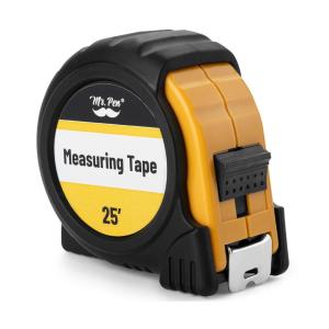 imageMr Pen Retractable Tape Measure 25 ft 2 Pack Sky Blue Steel Retractable Measuring Tape with FractionsYellowBlack
