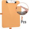 imageMr Pen Plastic Clipboard 125quot x 9quot 2 Pack Hot Pink Clipboard Plastic LowProfile Metal Clip with Retractable Hanging HolePeach Blush