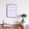 imageMr Pen Plastic Clipboard 125quot x 9quot 2 Pack Hot Pink Clipboard Plastic LowProfile Metal Clip with Retractable Hanging HolePlush Purple