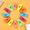 imageMr Pen Block Erasers for Pencils 24 pcs Chisel Design Neon Colored Pencil Erasers for Kids LatexFree No Smudge ampamp Paper TearNeon