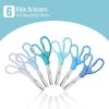 imageMr Pen Kids Scissors 6 Pack 5 Inch Blush Bloom Color Ages 4 Stainless Steel Blunt Tip ampamp Ergonomic Plastic Handle Right ampamp Left Handed Safety Scissors for Kids Ages 68 School ampamp PreschoolOcean Whisper
