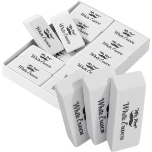 imageMr Pen Block Erasers for Pencils 24 pcs Chisel Design Neon Colored Pencil Erasers for Kids LatexFree No Smudge ampamp Paper TearWhite