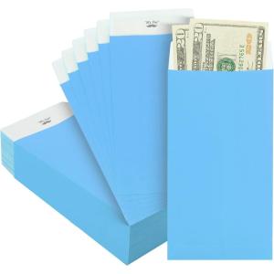 imageMr Pen Money Envelopes for Cash 100 Pack 65quot x 35quot Sky Breeze Craft Paper Cash Envelopes for Money Saving ChallengeSky Breeze