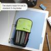 imageMr Pen Cute Pencil Case Pouch Sit ampamp Lay MeshView Design Black ampamp Lawn Green Interior Pocket ampamp 2 Elastic Binder Loops Standing Pencil Case for Girls and Boys