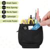 imageMr Pen Cute Pencil Case Pouch Sit ampamp Lay MeshView Design Black ampamp Lawn Green Interior Pocket ampamp 2 Elastic Binder Loops Standing Pencil Case for Girls and Boys