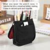 imageMr Pen Cute Pencil Case Pouch Sit ampamp Lay MeshView Design Black ampamp Red Interior Pocket ampamp 2 Elastic Binder Loops Standing Pencil Case for Girls and Boys