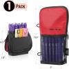 imageMr Pen Cute Pencil Case Pouch Sit ampamp Lay MeshView Design Black ampamp Red Interior Pocket ampamp 2 Elastic Binder Loops Standing Pencil Case for Girls and Boys
