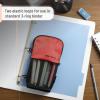 imageMr Pen Cute Pencil Case Pouch Sit ampamp Lay MeshView Design Black ampamp Red Interior Pocket ampamp 2 Elastic Binder Loops Standing Pencil Case for Girls and Boys