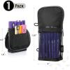 imageMr Pen Cute Pencil Case Pouch Sit ampamp Lay MeshView Design Black with Gray Zipper Interior Pocket ampamp 2 Elastic Binder Loops Standing Pencil Case for Girls and Boys