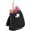 imageMr Pen Cute Pencil Case Pouch Sit ampamp Lay MeshView Design Black with Gray Zipper Interior Pocket ampamp 2 Elastic Binder Loops Standing Pencil Case for Girls and Boys