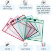 imageMr Pen Dry Erase Pocket Sleeves 6 Pack 10quotx14quot Ocean Breeze Color Theme Dry Erase Pockets Reusable Sleeves Job Ticket Holders with Marker Holder ampamp Metal EyeletMint Melody