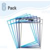 imageMr Pen Dry Erase Pocket Sleeves 6 Pack 10quotx14quot Ocean Breeze Color Theme Dry Erase Pockets Reusable Sleeves Job Ticket Holders with Marker Holder ampamp Metal EyeletOcean Breeze