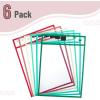imageMr Pen Dry Erase Pocket Sleeves 6 Pack 10quotx14quot Ocean Breeze Color Theme Dry Erase Pockets Reusable Sleeves Job Ticket Holders with Marker Holder ampamp Metal EyeletCoral