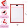 imageMr Pen Dry Erase Pocket Sleeves 6 Pack 10quotx14quot Ocean Breeze Color Theme Dry Erase Pockets Reusable Sleeves Job Ticket Holders with Marker Holder ampamp Metal EyeletBright Colors