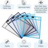 imageMr Pen Dry Erase Pocket Sleeves 6 Pack 10quotx14quot Ocean Breeze Color Theme Dry Erase Pockets Reusable Sleeves Job Ticket Holders with Marker Holder ampamp Metal EyeletOcean Breeze
