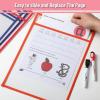 imageMr Pen Dry Erase Pocket Sleeves 6 Pack 10quotx14quot Ocean Breeze Color Theme Dry Erase Pockets Reusable Sleeves Job Ticket Holders with Marker Holder ampamp Metal EyeletSunset