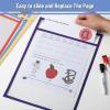 imageMr Pen Dry Erase Pocket Sleeves 6 Pack 10quotx14quot Ocean Breeze Color Theme Dry Erase Pockets Reusable Sleeves Job Ticket Holders with Marker Holder ampamp Metal EyeletWinter