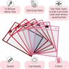 imageMr Pen Dry Erase Pocket Sleeves 6 Pack 10quotx14quot Ocean Breeze Color Theme Dry Erase Pockets Reusable Sleeves Job Ticket Holders with Marker Holder ampamp Metal EyeletPink Shades