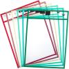 imageMr Pen Dry Erase Pocket Sleeves 6 Pack 10quotx14quot Ocean Breeze Color Theme Dry Erase Pockets Reusable Sleeves Job Ticket Holders with Marker Holder ampamp Metal EyeletCoral