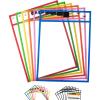 imageMr Pen Dry Erase Pocket Sleeves 6 Pack 10quotx14quot Ocean Breeze Color Theme Dry Erase Pockets Reusable Sleeves Job Ticket Holders with Marker Holder ampamp Metal EyeletBright Colors