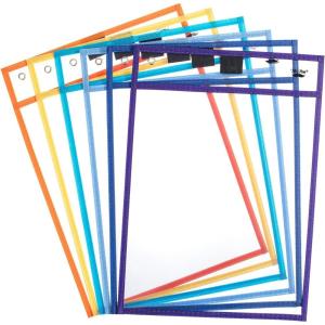 imageMr Pen Dry Erase Pocket Sleeves 6 Pack 10quotx14quot Ocean Breeze Color Theme Dry Erase Pockets Reusable Sleeves Job Ticket Holders with Marker Holder ampamp Metal EyeletWinter