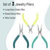 imageMr Pen Jewelry Pliers Set 3 Pack Candy Colors Rubber Handle ampamp Ergonomic Design Mini Pliers for Jewelry Making Tools Small Wire Cutters for CraftingShades of Green