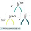 imageMr Pen Jewelry Pliers Set 3 Pack Candy Colors Rubber Handle ampamp Ergonomic Design Mini Pliers for Jewelry Making Tools Small Wire Cutters for CraftingShades of Green