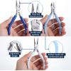 imageMr Pen Jewelry Pliers Set 3 Pack Candy Colors Rubber Handle ampamp Ergonomic Design Mini Pliers for Jewelry Making Tools Small Wire Cutters for CraftingShades of Blue