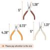 imageMr Pen Jewelry Pliers Set 3 Pack Candy Colors Rubber Handle ampamp Ergonomic Design Mini Pliers for Jewelry Making Tools Small Wire Cutters for CraftingAutumn