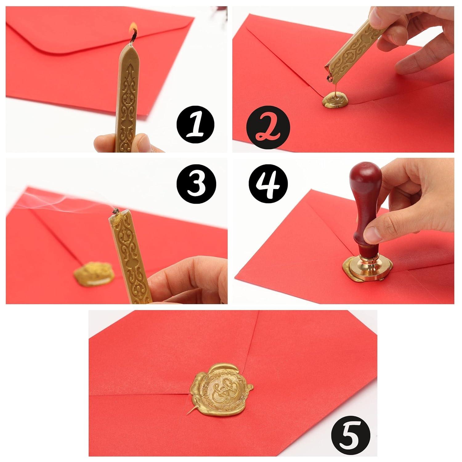 imageSealing Wax 12 Pcs Assorted Colors Wax Sticks Sealing Wax Seal Sticks Wax Sticks for Stamp Seals Seal Wax Stamp Wax Envelope Sealer Wax
