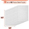 imageMr Pen Blank Puzzle 10 Pack 48Piece Rectangle ampamp 75Piece Heart Shaped All White Puzzle Blank Puzzles to Draw onWhite