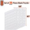 imageMr Pen Blank Puzzle 10 Pack 48Piece Rectangle ampamp 75Piece Heart Shaped All White Puzzle Blank Puzzles to Draw onWhite