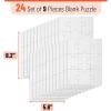 imageMr Pen Blank Puzzle 10 Pack 48Piece Rectangle ampamp 75Piece Heart Shaped All White Puzzle Blank Puzzles to Draw onWhite