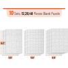 imageMr Pen Blank Puzzle 10 Pack 48Piece Rectangle ampamp 75Piece Heart Shaped All White Puzzle Blank Puzzles to Draw onWhite