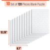 imageMr Pen Blank Puzzle 10 Pack 48Piece Rectangle ampamp 75Piece Heart Shaped All White Puzzle Blank Puzzles to Draw onWhite