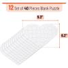imageMr Pen Blank Puzzle 10 Pack 48Piece Rectangle ampamp 75Piece Heart Shaped All White Puzzle Blank Puzzles to Draw onWhite Heart