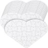 imageMr Pen Blank Puzzle 10 Pack 48Piece Rectangle ampamp 75Piece Heart Shaped All White Puzzle Blank Puzzles to Draw onWhite Heart