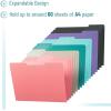 imageMr Pen Poly File Folders with Tabs 13 Cut Tab 18 Pack Letter Size 6 Different JewelTone Colors Plastic File Folders Letter Size
