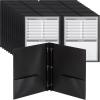 imageMr Pen Black Plastic Folders with Pockets and Prongs 24 Pack Letter Size Black Flexible Plastic Folders with Prongs Clear Front Pocket and Card Slot