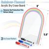 imageMr Pen Clear Acrylic Board with Stand 118quot x 9quot 3 Markers Rainbow Theme Clear Dry Erase Board for Desk